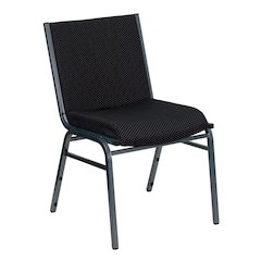 Heavy Duty Black Dot Fabric Stack Chair