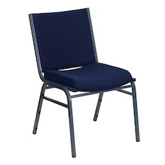Heavy Duty Navy Blue Dot Fabric Stack Chair