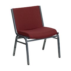 Big & Tall 1000 lb. Rated Burgundy Fabric Stack Chair