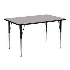 24''W x 48''L Grey HP Activity Table - Standard Height Adjustable Legs