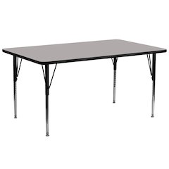 30''W x 72''L Grey HP Activity Table - Standard Height Adjustable Legs