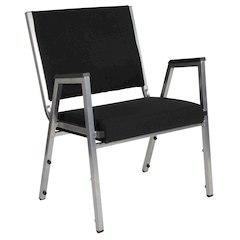1000 lb. Rated Black Antimicrobial Fabric Bariatric Medical Reception Arm Chair