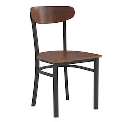 Commercial Grade Dining Chair with Solid Wood Back and Seat