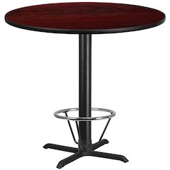 42'' Round Mahogany Table Top with 33'' x 33'' Bar Height