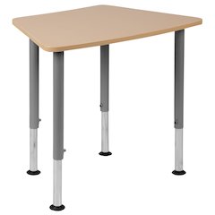 Hex Natural Collaborative Student Desk (from 22.3" to 34") - Home and Classroom