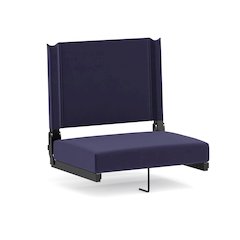 Lightweight Stadium Chair with Handle, Ultra-Padded Seat, Navy