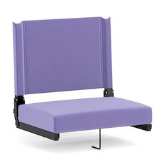 Lightweight Stadium Chair with Handle, Ultra-Padded Seat, Purple
