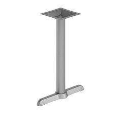 5'' x 22'' Restaurant Table T-Base with 3'' Dia. Table Height Column, Silver
