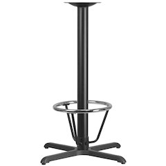 30'' x 30'' Restaurant Table X-Base with 3'' Dia. Bar Height Column