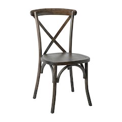 Stackable Early American Wood Cross Back Chair