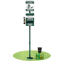 Mini Pet Waste Station with Hand Sanitizer Bottle