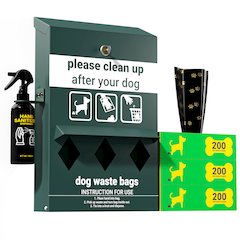 Pet Waste Bag Dispenser with Hand Sanitizer Bottle