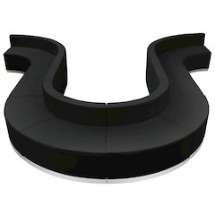 Alon Black LeatherSoft Reception Configuration, 10 Pieces