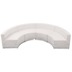 Alon Melrose White LeatherSoft Reception Configuration, 4 Pieces
