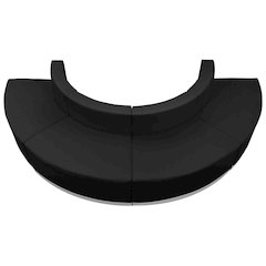 Black - LeatherSoft Reception Configuration, 4 Pieces