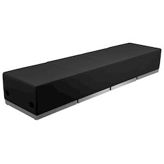 Black-  LeatherSoft Reception Configuration, 4Pieces