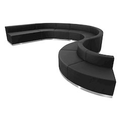 Black LeatherSoft Reception Configuration,6 Pieces