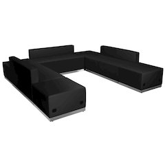 Alon Black LeatherSoft Reception Configuration, 7 Pieces