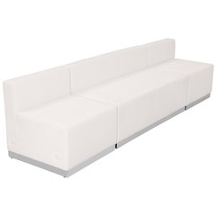 Alon Melrose White LeatherSoft Reception Configuration, 3 Pieces