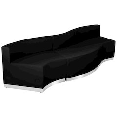 Alon Black LeatherSoft Reception Configuration, 3 Pieces