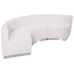 Alon Melrose White LeatherSoft Reception Configuration, 3 Pieces