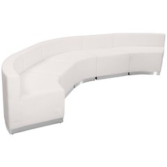 Alon Melrose White LeatherSoft Reception Configuration, 5 Pieces