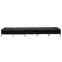 Imagination Black LeatherSoft Five Seat Bench