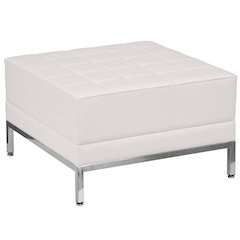 Imagination Melrose White LeatherSoft Ottoman