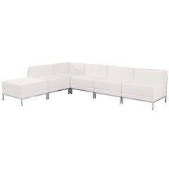 Imagination Melrose White LeatherSoft Sectional Configuration, 6 Pieces