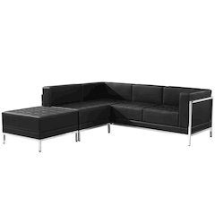 Imagination Black LeatherSoft Sectional Configuration, 3 Pieces