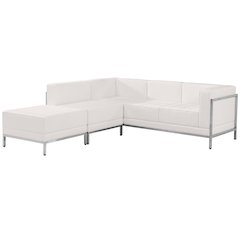 Imagination Melrose White LeatherSoft Sectional Configuration, 3 Pieces