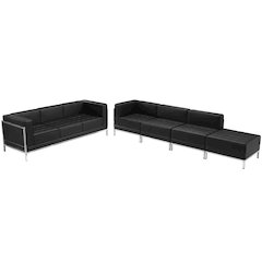 Imagination Black LeatherSoft Sofa & Lounge Chair Set, 5 Pieces
