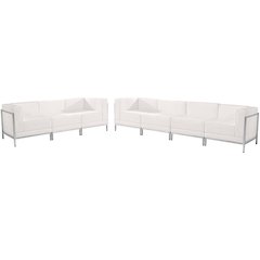 Imagination Melrose White LeatherSoft Sofa Set, 5 Pieces