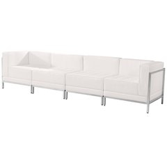 Imagination Melrose White LeatherSoft 4 Piece Lounge Set