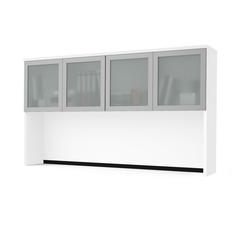 72W Hutch with Frosted Glass Doors