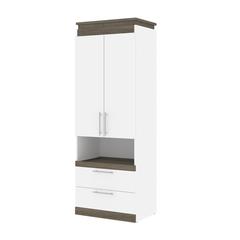 Orion 30W Tall Storage Cabinet with Doors, Drawers and Pull-Out Shelf
