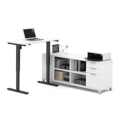 72W L-Shaped Standing Desk