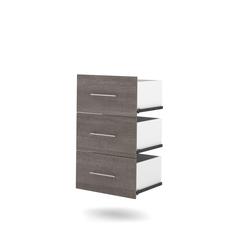 3 Drawer Set, Bark Gray Dresser for Nebula 30-inch Closet Organizer
