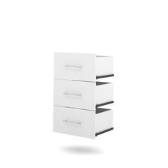 3 Drawer Set, White Dresser for Nebula 30-inch Closet Organizer