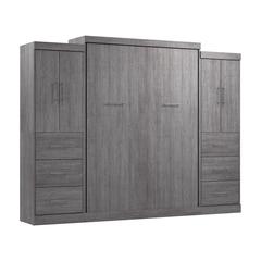 Nebula Queen Murphy Bed with 2 Wardrobes (115W)