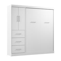Nebula Full Murphy Bed with Wardrobe (84W)