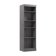 Bestar Pur 25W Closet Organizer in Bark Grey