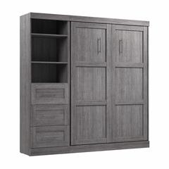 Murphy Bed and Storage Unit with Drawers, 84-inch Space-Saving Wall Bed