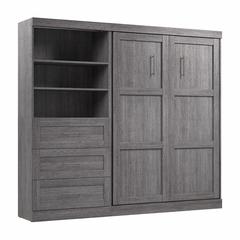 Murphy Bed and Storage Unit with Drawers, 95-inch Space-Saving Wall Bed