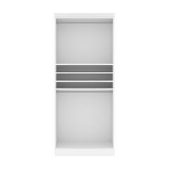 Versatile 36W Closet Organizer in White