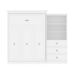 Versatile Queen Murphy Bed and Closet Organizer with Drawers (103W)