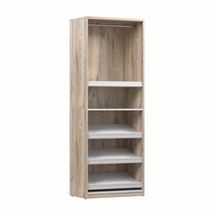 Cielo 30W Closet Organizer in Rustic Brown and White