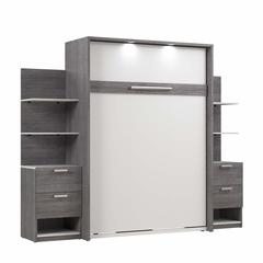 Cielo Full Murphy Bed with Nightstands and Floating Shelves (99W)