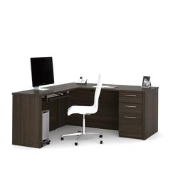 L-Shaped Desk with Pedestal