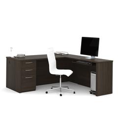 L-Shaped Desk with Pedestal